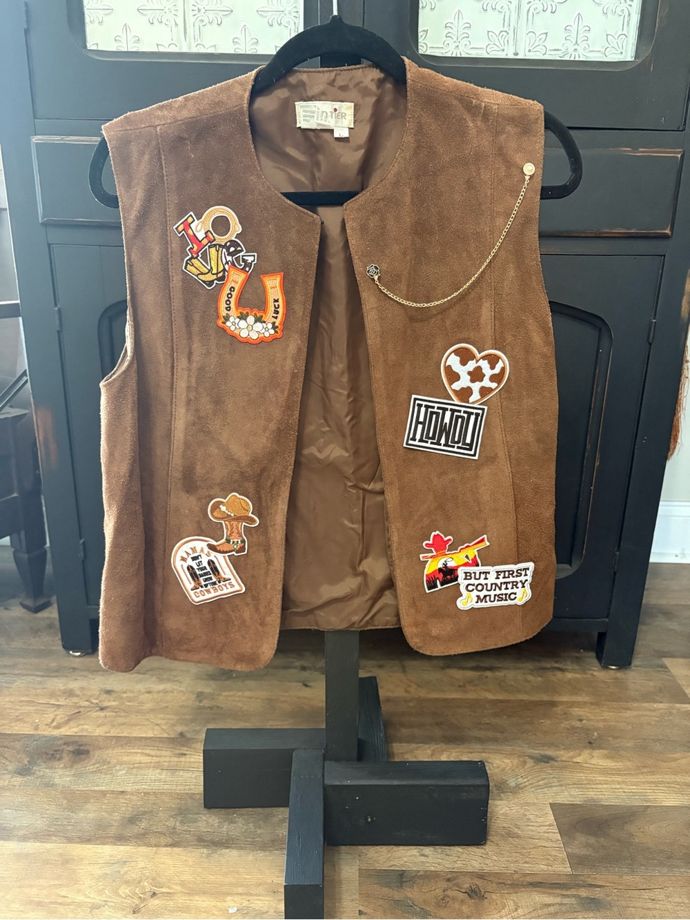 Vintage Upcycled Suede Vest
